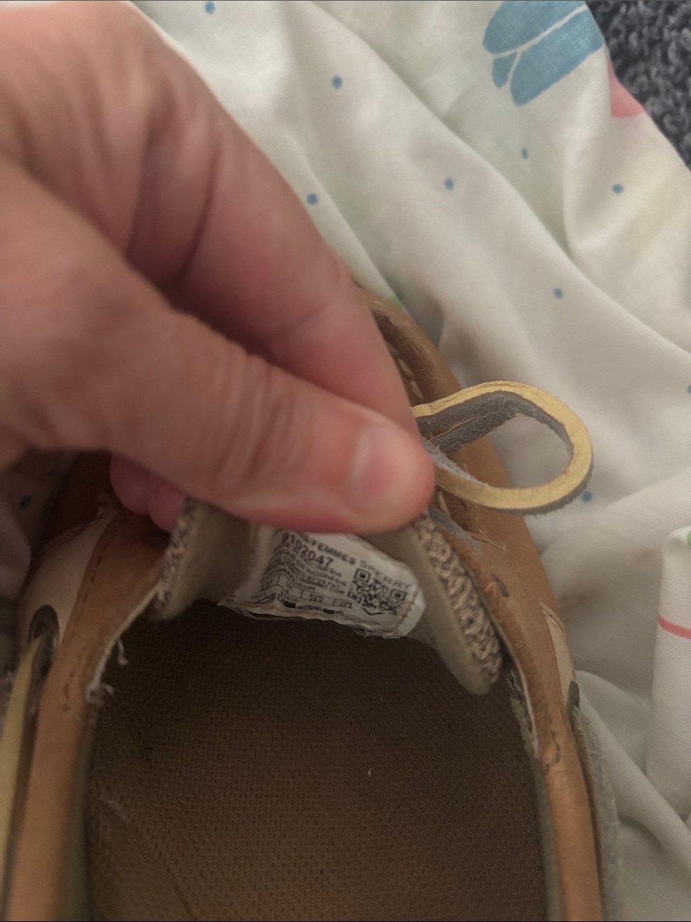 Sperry Women's Light Brown Leather Moccasins with Two-Tone Laces - Picture 5 of 5